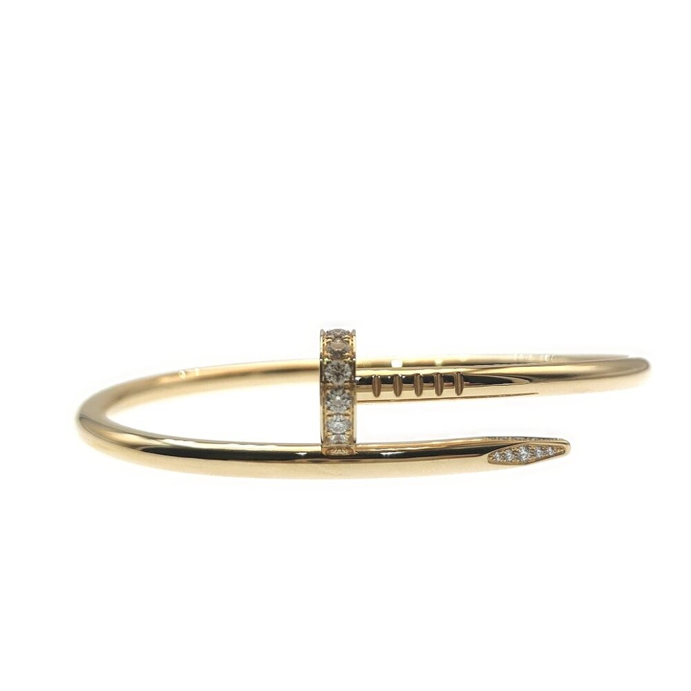 Cartier Juste un Clou bracelet 18K Yellow Gold with diamonds, size 17